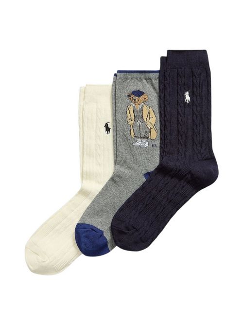 box calze donna multicolor con orso Ralph Lauren | 455982948001